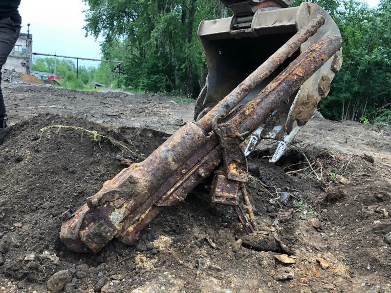Итальянская 47-мм противотанковая пушка Cannone da 4732 Mod. 35 найдена в конце июня 2019 г. в Нижнем Тагиле. Фотоархив А. Хлопотов.
