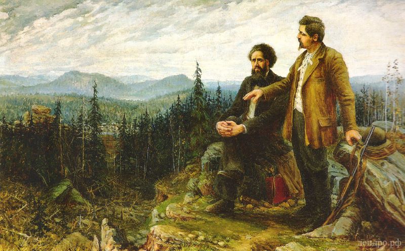 Алексей Денисов-Уральский и Дмитрий Мамин-Сибиряк