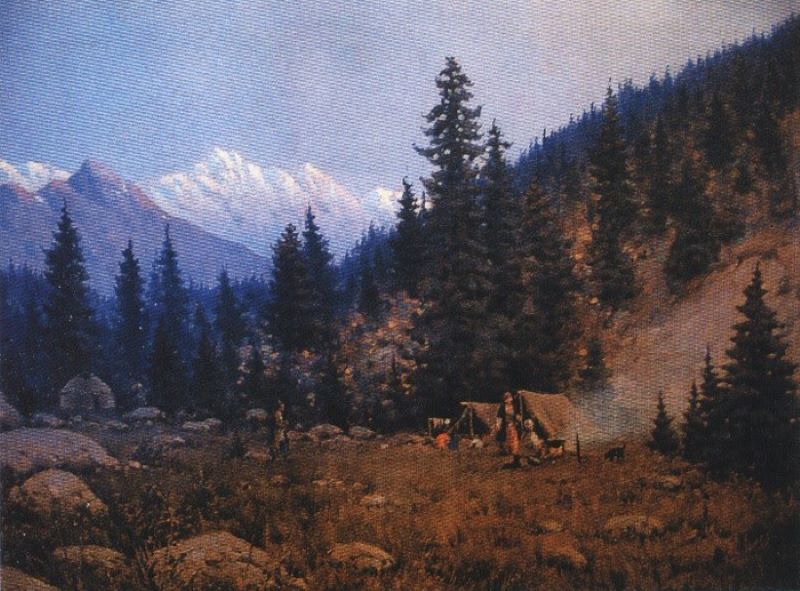 Денисов-Уральский "Уральский пейзаж" 1899 год.