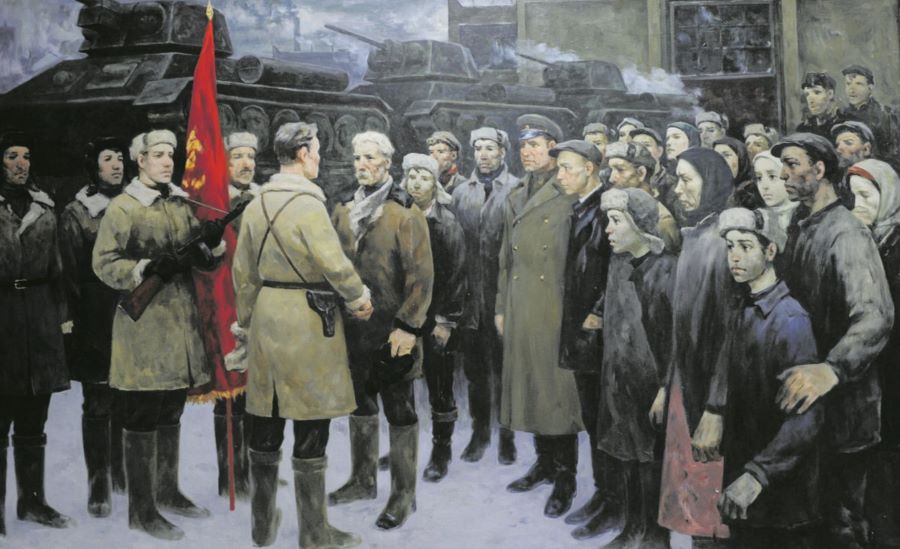 Леонид Зудов. Отправка танкового эшелона на фронт. 1983 год