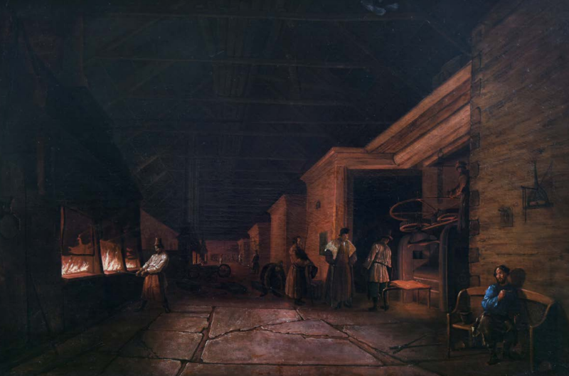 П. Ф. Худояров. Листопрокатный цех. Первая половина XIX века. Нижнетагильский музей-заповедник «Горнозаводской Урал»