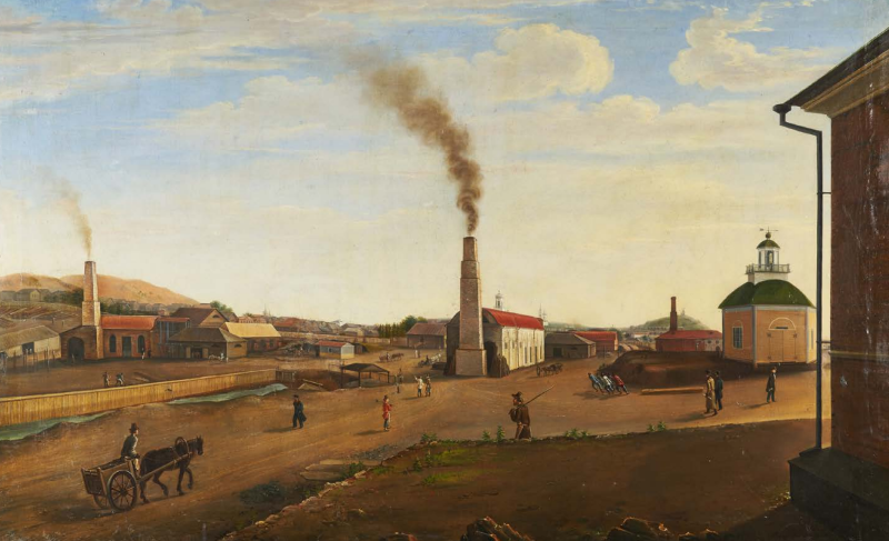 В. П. Худояров. Меднорудянский рудник. 1849. Нижнетагильский музей-заповедник «Горнозаводской Урал»