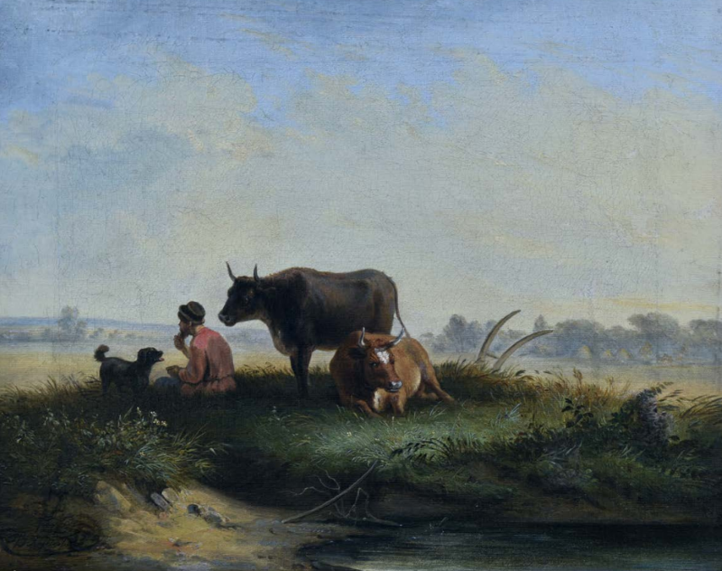 В. П. Худояров. Сельский пейзаж. 1856. Нижнетагильский музей-заповедник «Горнозаводской Урал»
